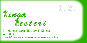 kinga mesteri business card